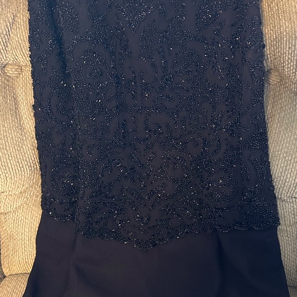 JKARA New York Black Beaded Bodice Form Fitted Evening Gown "Worn Once" - Picture 7 of 15